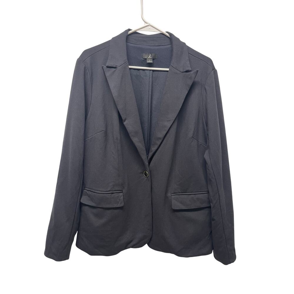 Jason Wu Women's Knit Ponte Blazer Jacket navy blue size large